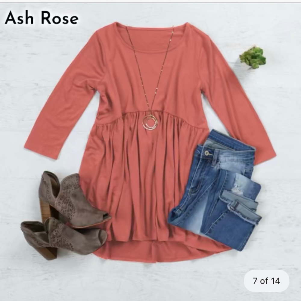 3/4 sleeve, empire waist tunic